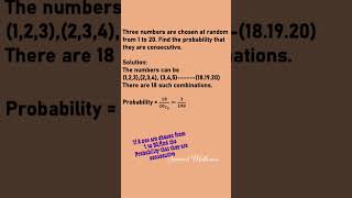 How to choose 3 consecutive numbers from 1 to 20 youtubeshorts [upl. by Neivad]