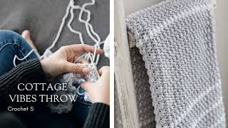 Crochet Blanket Stitch Tutorial Cottage Vibes Throw [upl. by Kiyoshi]