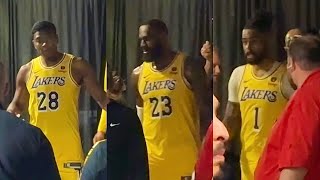 LeBron James D’Angelo Russell Lakers Immediately After Lakers Beat Clippers [upl. by Marin816]