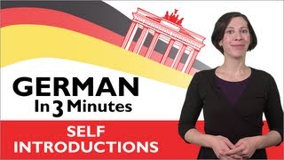 Learn German  German in Three Minutes  How to Introduce Yourself in German [upl. by Mccandless288]