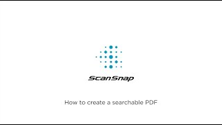 How to create a searchable PDF on ScanSnap Home [upl. by Lenhard]