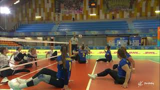 Europei femminili di sitting volley Highlights finale 3°4 posto UcrainaGermania [upl. by Hearsh]