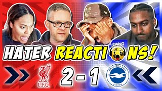 LIVERPOOL RIVALS amp HATERS RAGING😡 REACTION TO LIVERPOOL 21 BRIGHTON  PREMIER LEAGUE FAN REACTIONS [upl. by Leelahk]