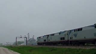 Amtrak Southwest Chief at 90 MPH Through Mendon Missouri [upl. by Brynna853]