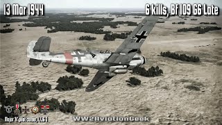 Bf 109 G6 Late 6 kills on Ground Attack Mission near the Dniester River  WW2 Air Combat Flight Sim [upl. by Annahs917]