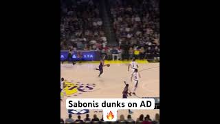 Sabonis dunks on AD 🔥 [upl. by Winthorpe]