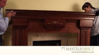 Wood Fireplace Mantel Surround  Installation  MantelsDirectcom [upl. by Mcbride]