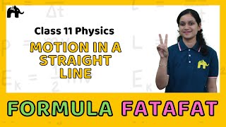 Motion in a Straight Line Class 11 Physics Formulas Sheet  Revision List CBSE NCERT [upl. by Ahsini]