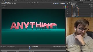 Animating Individual Letters in Blender  Live Questions [upl. by Wadlinger]