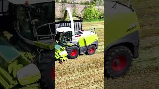 Harvesting processing and preserving grass using New Hollandshort corn farm cuttinggrass [upl. by Labors]