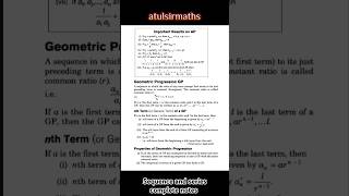 Revision notes 💯  arithmeticprogression geometricprogression [upl. by Attenrev318]