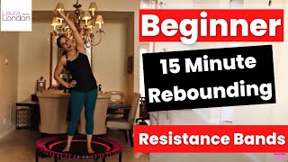 Beginner 15 Minute Rebounding Home Workout AntiAging [upl. by Marlowe]