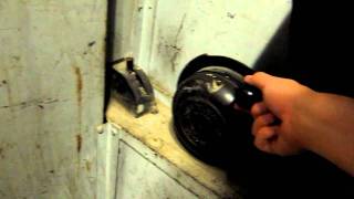 Awesome Antique Otis Crank Service Elevator at the LPO Building [upl. by Tavish]