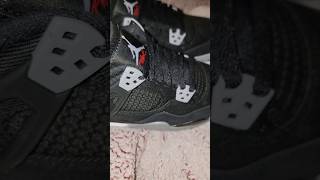 Unboxing Air Jordan 4 Retro SE GS Black Canvas GOAT New Kicks Shoes Sneaker Head Nike Michael [upl. by Alemap894]