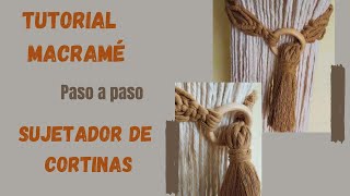 Sujeta Cortinas en macraméPaso a pasoDiy macramé [upl. by Noside]