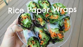 Veggie Filled Rice Paper Wraps  EASY VEGAN MEAL IDEA [upl. by Hekking]