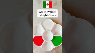 GreenWhiteRed🇲🇽colormixingasmrytshorts colourssatisfying [upl. by Merton710]