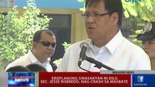 Flash Report Eroplanong sinasakyan ni DILG Sec Robredo nag crash sa Masbate [upl. by Craggy870]