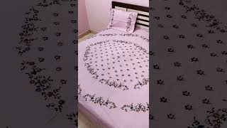 hand embroidery bed sheet 7710863253bedsheetzoyacollection embroiderybedsheet bedsheets [upl. by Septima]