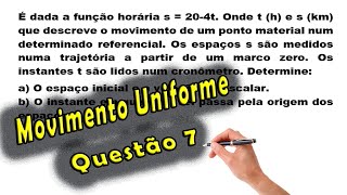 Física  Movimento Uniforme  Questão 7  Prof Edson Dias [upl. by Hoskinson]