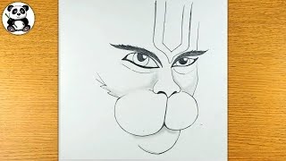 Eagle eye hanuman ji face pencil drawing  hanuman Jayanti drawing ​⁠TaposhiartsAcademy [upl. by Fowle]