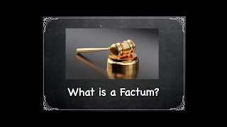 What is a quotFactumquot in a motion civil litigation Legalese Translator ep 21 [upl. by Adnohsat27]