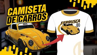 Como fazer arte de camiseta de carro em vetor e no Corel draw Ferrusca 1 de 2 [upl. by Arednaxela]