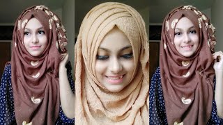 Without inner cap hijab tutorial for Ramadan  Noshin Nower ❤ [upl. by Nive]