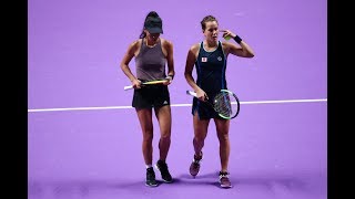 HsiehStrycova vs KrejcikovaSiniakova  2019 WTA Finals  WTA Highlights [upl. by Adirf379]