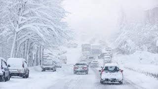 Temporal de nieve y lluvia en Europa [upl. by Esilehs]