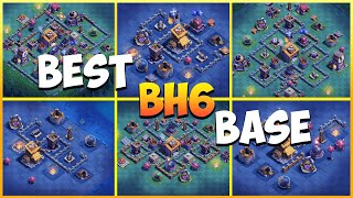 New TOP 5 Builder Hall 6 Base Layout  Best BH6 Base With Link  Clash of Clans [upl. by Shewmaker483]