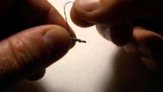 How to tie a trailer hook for spinner baits buzz baits streamers or live bait rig [upl. by Tergram]