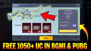 😍FREE 1050 UC IN BGMI  BIGGEST FREE UC PLAYSTORE EVENT IS HERE ParasOfficialYT [upl. by Osnofledi]