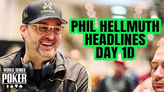 World Series of Poker Main Event 2023  Day 1d with Phil Hellmuth [upl. by Naryt430]