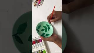 Painting on sauser 🖌️handmade homedecorart explore painting ytshorts colouredbrush [upl. by Aniram]