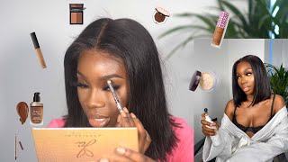 MY EXTRA AF DETAILED DARK SKIN SOFT GLAM GRWM TO SIT IN MY LIVING ROOM [upl. by Kennith160]