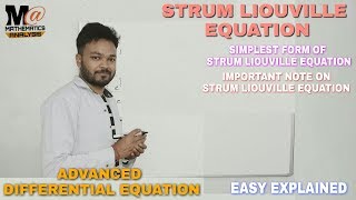 STRUM LIOUVILLE DIFFERENTIAL EQUATION 🔥 [upl. by Ebsen579]