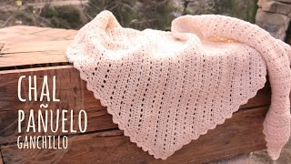 Tutorial Pañuelo  Chal Vintage Ganchillo o Crochet [upl. by Ihcelek]