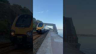 Train on the Dawlish seawall Part cancelled voyager heads for Plymouth [upl. by Yrolam]