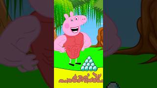 HELP BREAK THE BIG STONEanimation peppapig cartoon funny [upl. by Anattar]