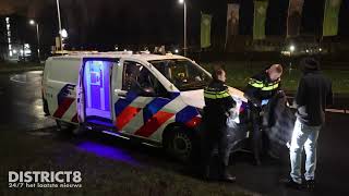 Bestuurder aangehouden en verkeerslichten gesneuveld na aanrijding Kijkduinsestraat Den Haag [upl. by Yadrahc]