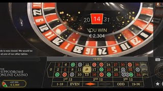 17€ to 2431€ at HIPPODROME ONLINE CASINO ROULETTE [upl. by Erickson946]