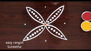 Simple Karthikamasam Deepam rangoli muggulu  Traditional Diya kolam designs [upl. by Attey189]