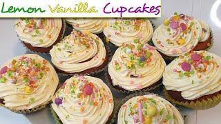 Erfrischende Lemon Vanilla Cupcakes  Rezept und Anleitung  Backbox Nick amp Fritz Sweet Treats [upl. by Ariuqahs]