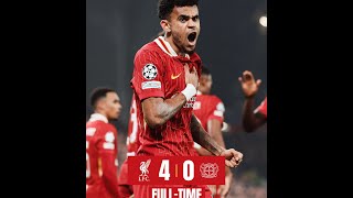 HIGHLIGHTS  LIVERPOOL 40 LEVERKUSEN All Goals liverpool championsleague lfc ucl [upl. by Nyleahcim271]