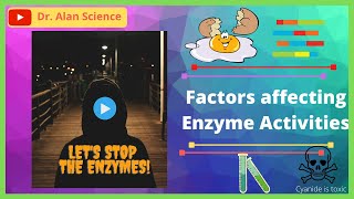 3 Factors Affecting Enzyme Activities  Temperature pH inhibitors [upl. by Stefania720]