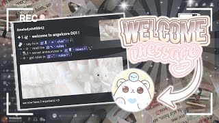 DISCORD TUTORIAL AESTHETIC WELCOME MESSAGE Using Mimu 2022 SLASH COMMANDS ─ iimelodyxh 🕯🍒💌 [upl. by Ano]