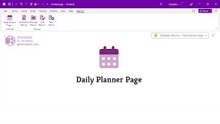 Create a Daily Planner Page in OneNote [upl. by Nwahsad]