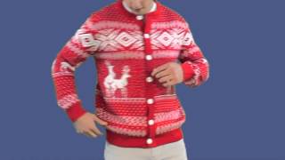 Ugly Christmas Sweater  Double Date Cardigan Red by Tipsy Elves [upl. by Jackson]