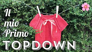 TOPDOWN🌸Tutorial passo passo per principianti 🧶🥢 facile e veloce [upl. by Haianeb]